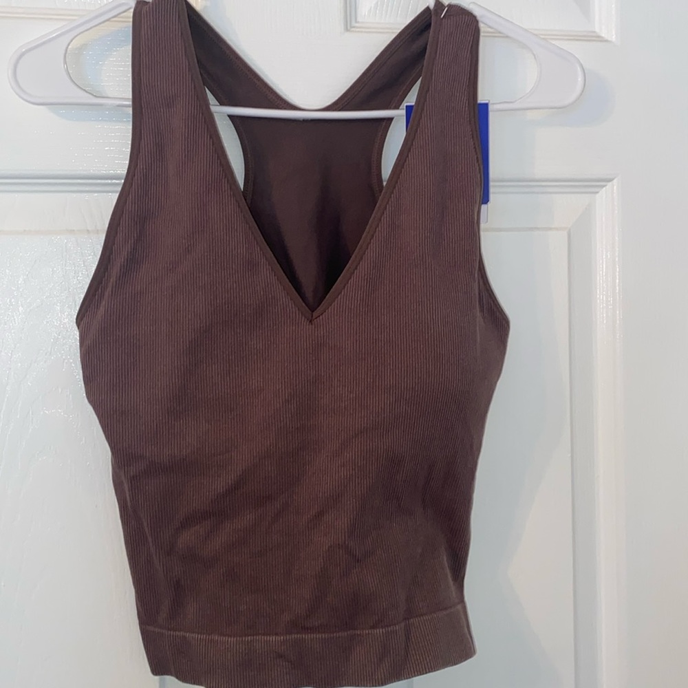 Joy Lab Ribbed Seamless Tank with Built in Sports Bra